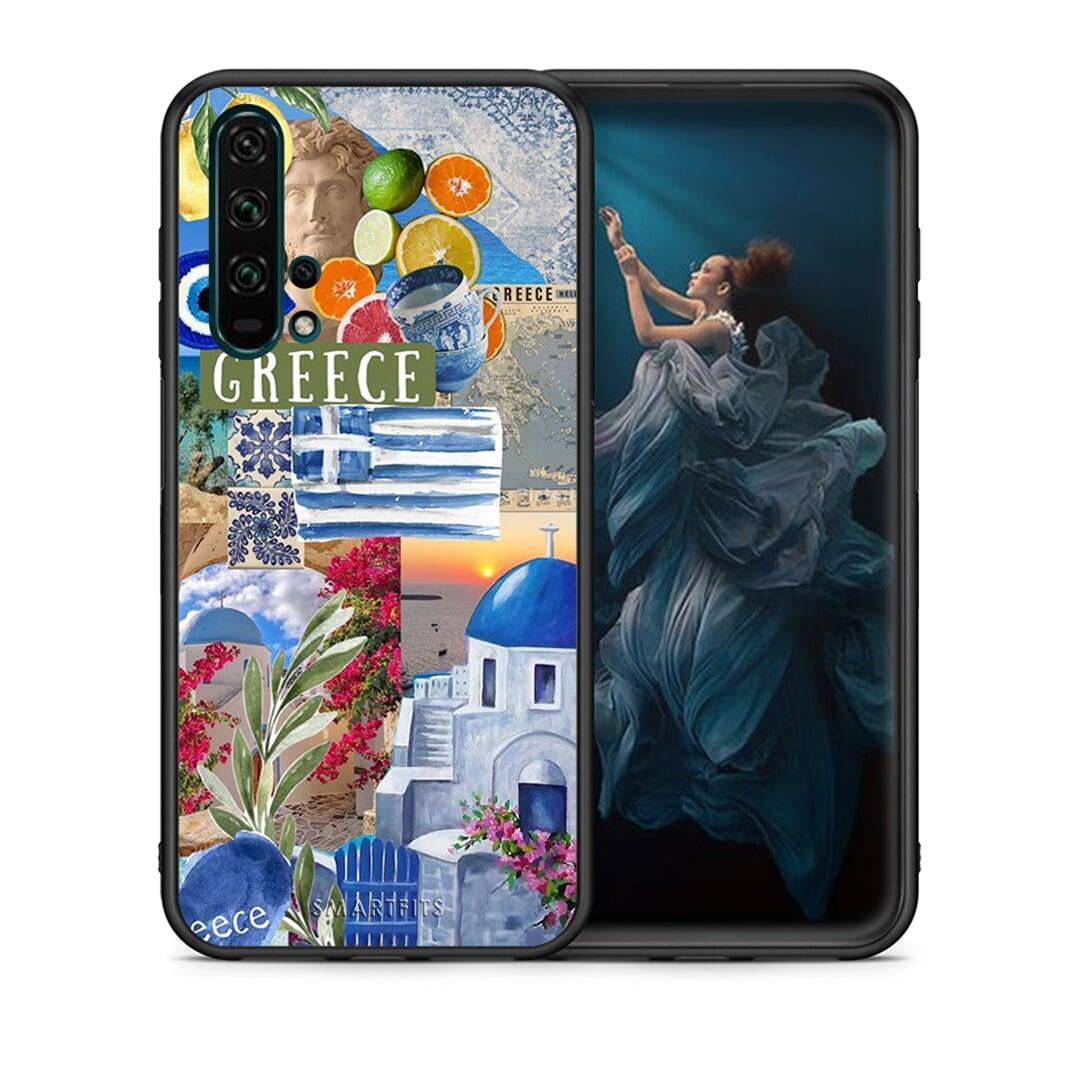Θήκη Honor 20 Pro All Greek από τη Smartfits με σχέδιο στο πίσω μέρος και μαύρο περίβλημα | Honor 20 Pro All Greek case with colorful back and black bezels
