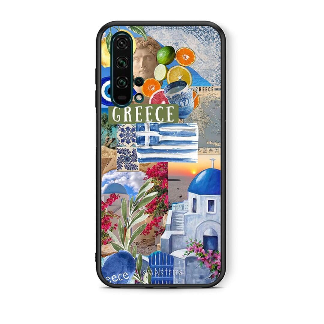 Θήκη Honor 20 Pro All Greek από τη Smartfits με σχέδιο στο πίσω μέρος και μαύρο περίβλημα | Honor 20 Pro All Greek case with colorful back and black bezels