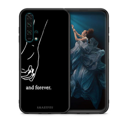 Θήκη Αγίου Βαλεντίνου Honor 20 Pro Always & Forever 2 από τη Smartfits με σχέδιο στο πίσω μέρος και μαύρο περίβλημα | Honor 20 Pro Always & Forever 2 case with colorful back and black bezels