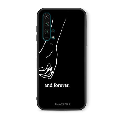 Θήκη Αγίου Βαλεντίνου Honor 20 Pro Always & Forever 2 από τη Smartfits με σχέδιο στο πίσω μέρος και μαύρο περίβλημα | Honor 20 Pro Always & Forever 2 case with colorful back and black bezels