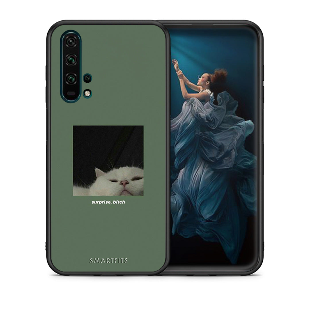 Θήκη Honor 20 Pro Bitch Surprise από τη Smartfits με σχέδιο στο πίσω μέρος και μαύρο περίβλημα | Honor 20 Pro Bitch Surprise case with colorful back and black bezels
