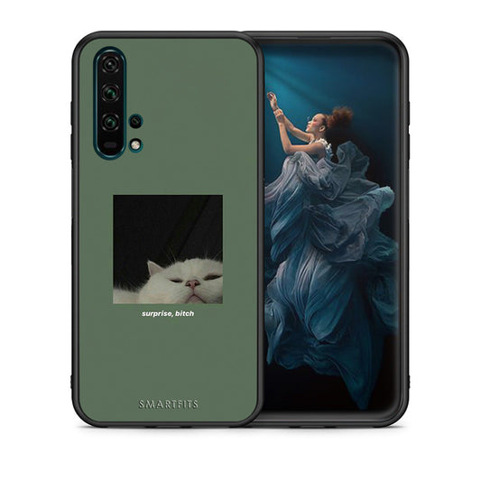 Θήκη Honor 20 Pro Bitch Surprise από τη Smartfits με σχέδιο στο πίσω μέρος και μαύρο περίβλημα | Honor 20 Pro Bitch Surprise case with colorful back and black bezels