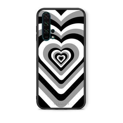 Θήκη Honor 20 Pro Black Hearts από τη Smartfits με σχέδιο στο πίσω μέρος και μαύρο περίβλημα | Honor 20 Pro Black Hearts case with colorful back and black bezels