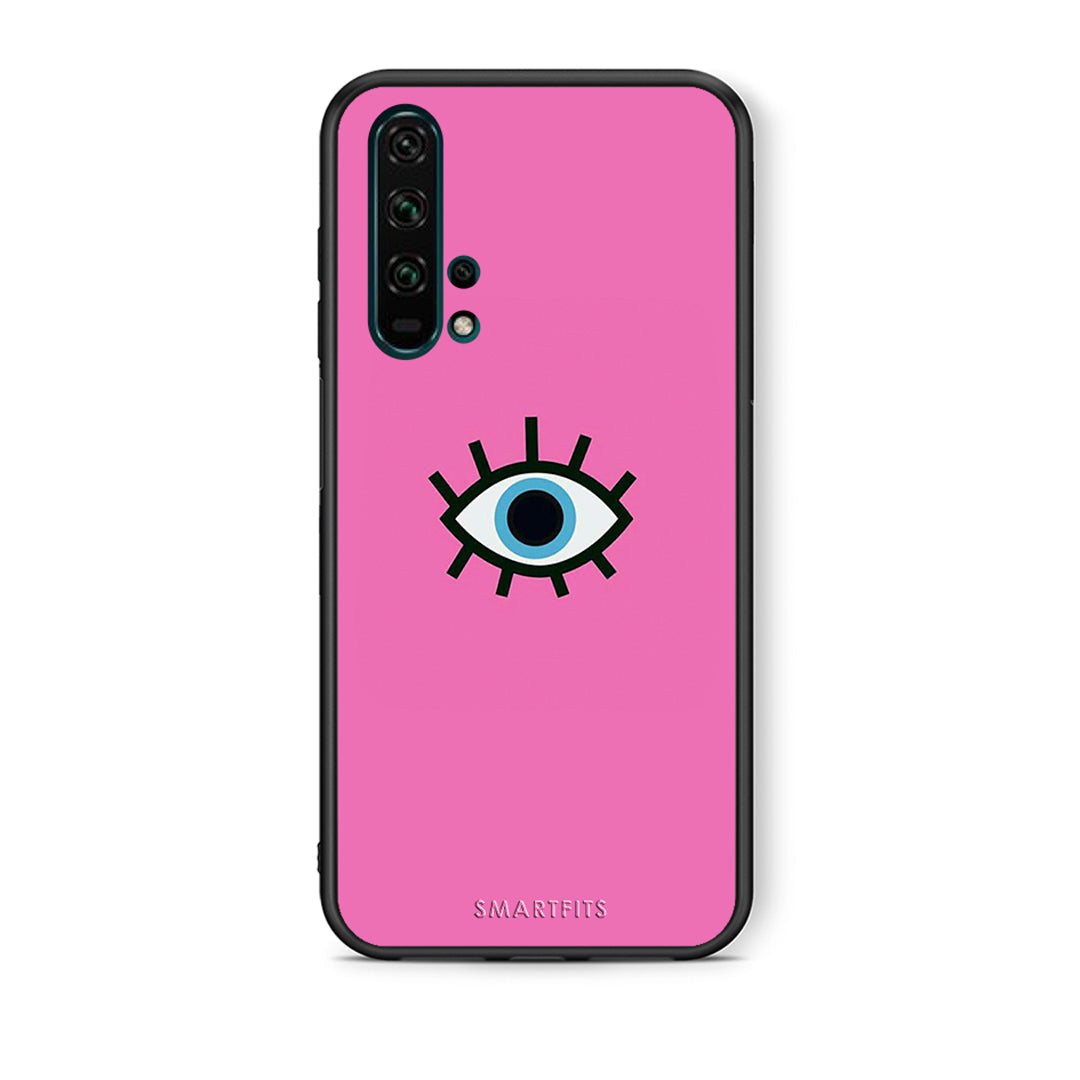Θήκη Honor 20 Pro Blue Eye Pink από τη Smartfits με σχέδιο στο πίσω μέρος και μαύρο περίβλημα | Honor 20 Pro Blue Eye Pink case with colorful back and black bezels