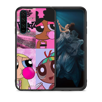 Θήκη Αγίου Βαλεντίνου Honor 20 Pro Bubble Girls από τη Smartfits με σχέδιο στο πίσω μέρος και μαύρο περίβλημα | Honor 20 Pro Bubble Girls case with colorful back and black bezels