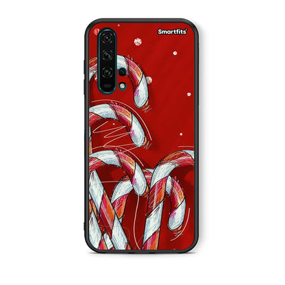 Θήκη Huawei Honor 20 Pro Candy Cane από τη Smartfits με σχέδιο στο πίσω μέρος και μαύρο περίβλημα | Huawei Honor 20 Pro Candy Cane case with colorful back and black bezels