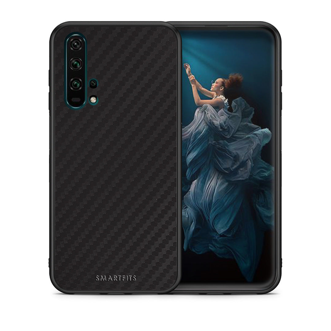 Θήκη Huawei Honor 20 Pro Carbon Black από τη Smartfits με σχέδιο στο πίσω μέρος και μαύρο περίβλημα | Huawei Honor 20 Pro Carbon Black case with colorful back and black bezels