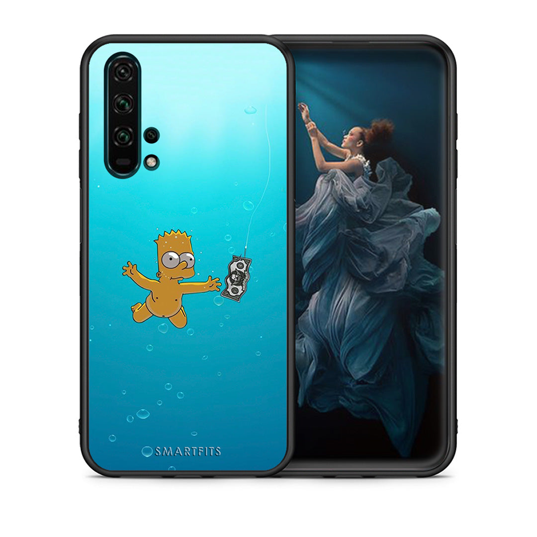 Θήκη Honor 20 Pro Chasing Money από τη Smartfits με σχέδιο στο πίσω μέρος και μαύρο περίβλημα | Honor 20 Pro Chasing Money case with colorful back and black bezels