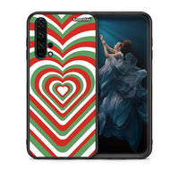 Thumbnail for Θήκη Huawei Honor 20 Pro Christmas Hearts από τη Smartfits με σχέδιο στο πίσω μέρος και μαύρο περίβλημα | Huawei Honor 20 Pro Christmas Hearts case with colorful back and black bezels