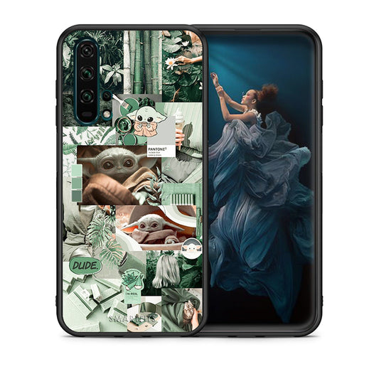 Θήκη Αγίου Βαλεντίνου Honor 20 Pro Collage Dude από τη Smartfits με σχέδιο στο πίσω μέρος και μαύρο περίβλημα | Honor 20 Pro Collage Dude case with colorful back and black bezels