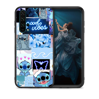 Θήκη Αγίου Βαλεντίνου Honor 20 Pro Collage Good Vibes από τη Smartfits με σχέδιο στο πίσω μέρος και μαύρο περίβλημα | Honor 20 Pro Collage Good Vibes case with colorful back and black bezels