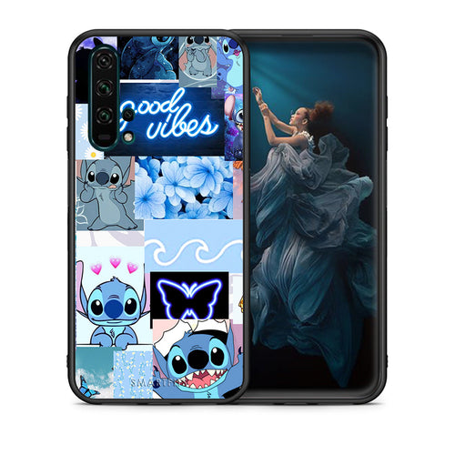 Θήκη Αγίου Βαλεντίνου Honor 20 Pro Collage Good Vibes από τη Smartfits με σχέδιο στο πίσω μέρος και μαύρο περίβλημα | Honor 20 Pro Collage Good Vibes case with colorful back and black bezels