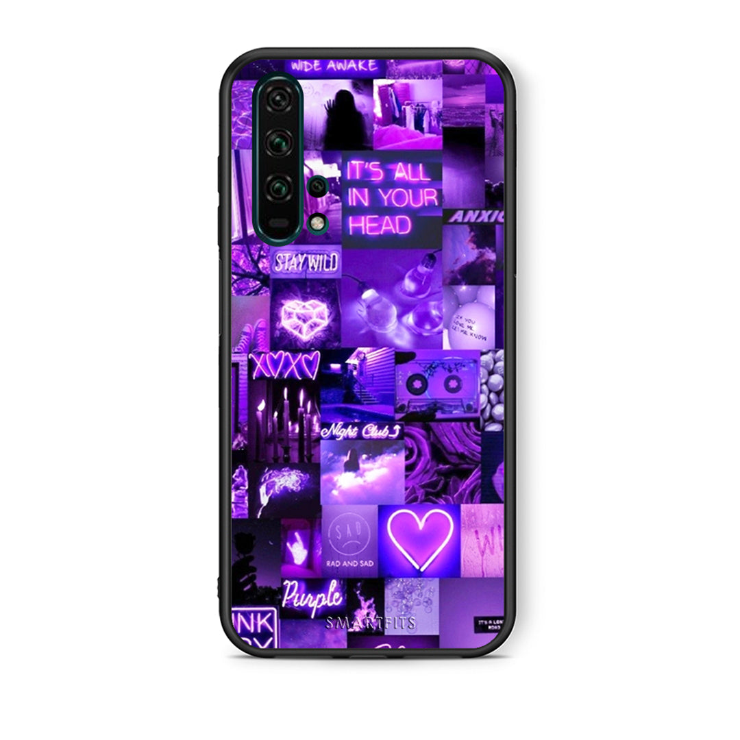 Θήκη Αγίου Βαλεντίνου Honor 20 Pro Collage Stay Wild από τη Smartfits με σχέδιο στο πίσω μέρος και μαύρο περίβλημα | Honor 20 Pro Collage Stay Wild case with colorful back and black bezels