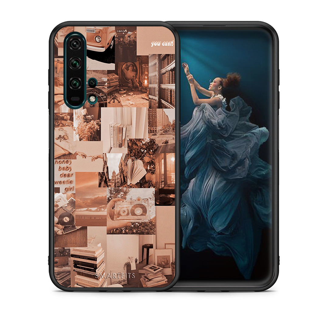 Θήκη Αγίου Βαλεντίνου Honor 20 Pro Collage You Can από τη Smartfits με σχέδιο στο πίσω μέρος και μαύρο περίβλημα | Honor 20 Pro Collage You Can case with colorful back and black bezels