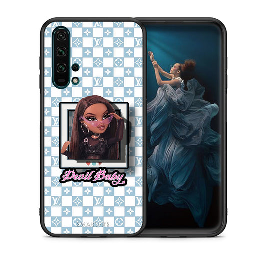 Θήκη Αγίου Βαλεντίνου Honor 20 Pro Devil Baby από τη Smartfits με σχέδιο στο πίσω μέρος και μαύρο περίβλημα | Honor 20 Pro Devil Baby case with colorful back and black bezels