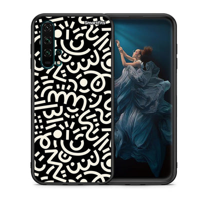 Θήκη Honor 20 Pro Doodle Art από τη Smartfits με σχέδιο στο πίσω μέρος και μαύρο περίβλημα | Honor 20 Pro Doodle Art case with colorful back and black bezels
