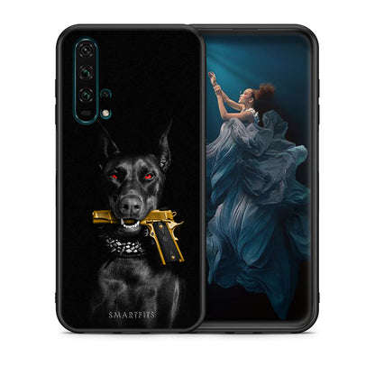 Θήκη Αγίου Βαλεντίνου Honor 20 Pro Golden Gun από τη Smartfits με σχέδιο στο πίσω μέρος και μαύρο περίβλημα | Honor 20 Pro Golden Gun case with colorful back and black bezels
