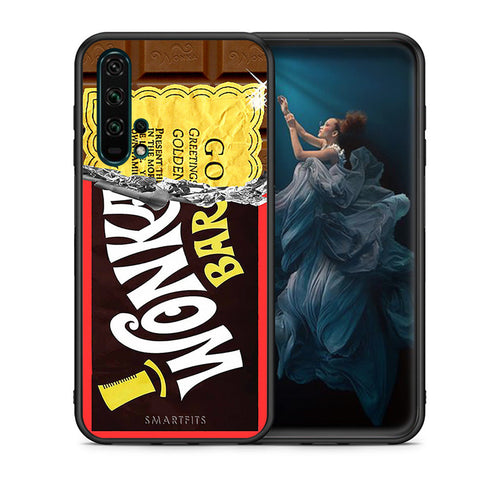 Θήκη Honor 20 Pro Golden Ticket από τη Smartfits με σχέδιο στο πίσω μέρος και μαύρο περίβλημα | Honor 20 Pro Golden Ticket case with colorful back and black bezels