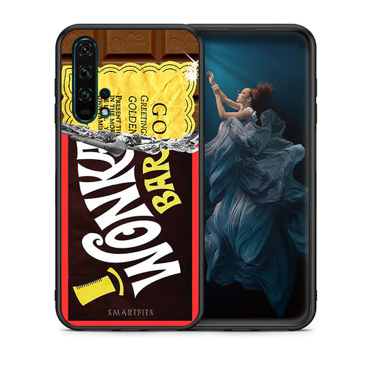 Θήκη Honor 20 Pro Golden Ticket από τη Smartfits με σχέδιο στο πίσω μέρος και μαύρο περίβλημα | Honor 20 Pro Golden Ticket case with colorful back and black bezels