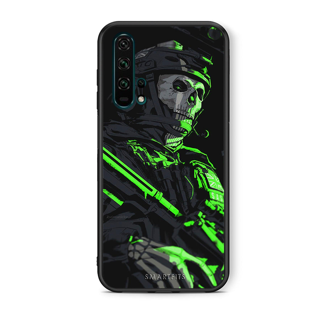 Θήκη Αγίου Βαλεντίνου Honor 20 Pro Green Soldier από τη Smartfits με σχέδιο στο πίσω μέρος και μαύρο περίβλημα | Honor 20 Pro Green Soldier case with colorful back and black bezels