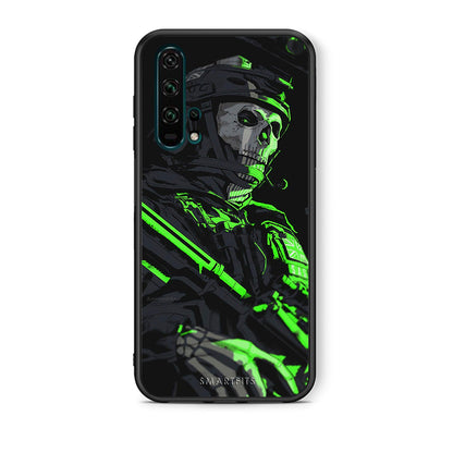 Θήκη Αγίου Βαλεντίνου Honor 20 Pro Green Soldier από τη Smartfits με σχέδιο στο πίσω μέρος και μαύρο περίβλημα | Honor 20 Pro Green Soldier case with colorful back and black bezels