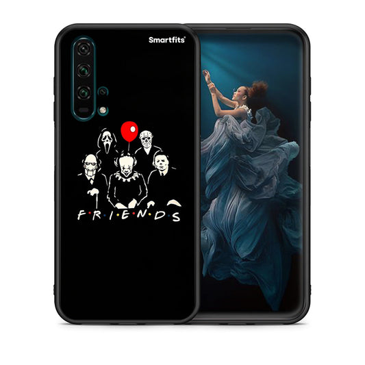 Θήκη Honor 20 Pro Halloween Friends από τη Smartfits με σχέδιο στο πίσω μέρος και μαύρο περίβλημα | Honor 20 Pro Halloween Friends case with colorful back and black bezels