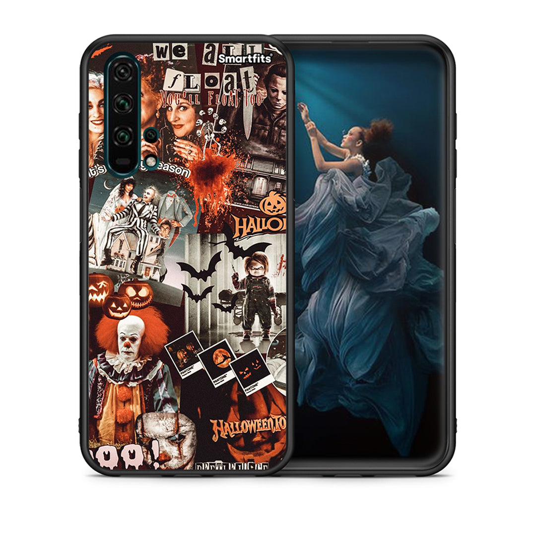 Θήκη Honor 20 Pro Halloween Spooky Season από τη Smartfits με σχέδιο στο πίσω μέρος και μαύρο περίβλημα | Honor 20 Pro Halloween Spooky Season case with colorful back and black bezels