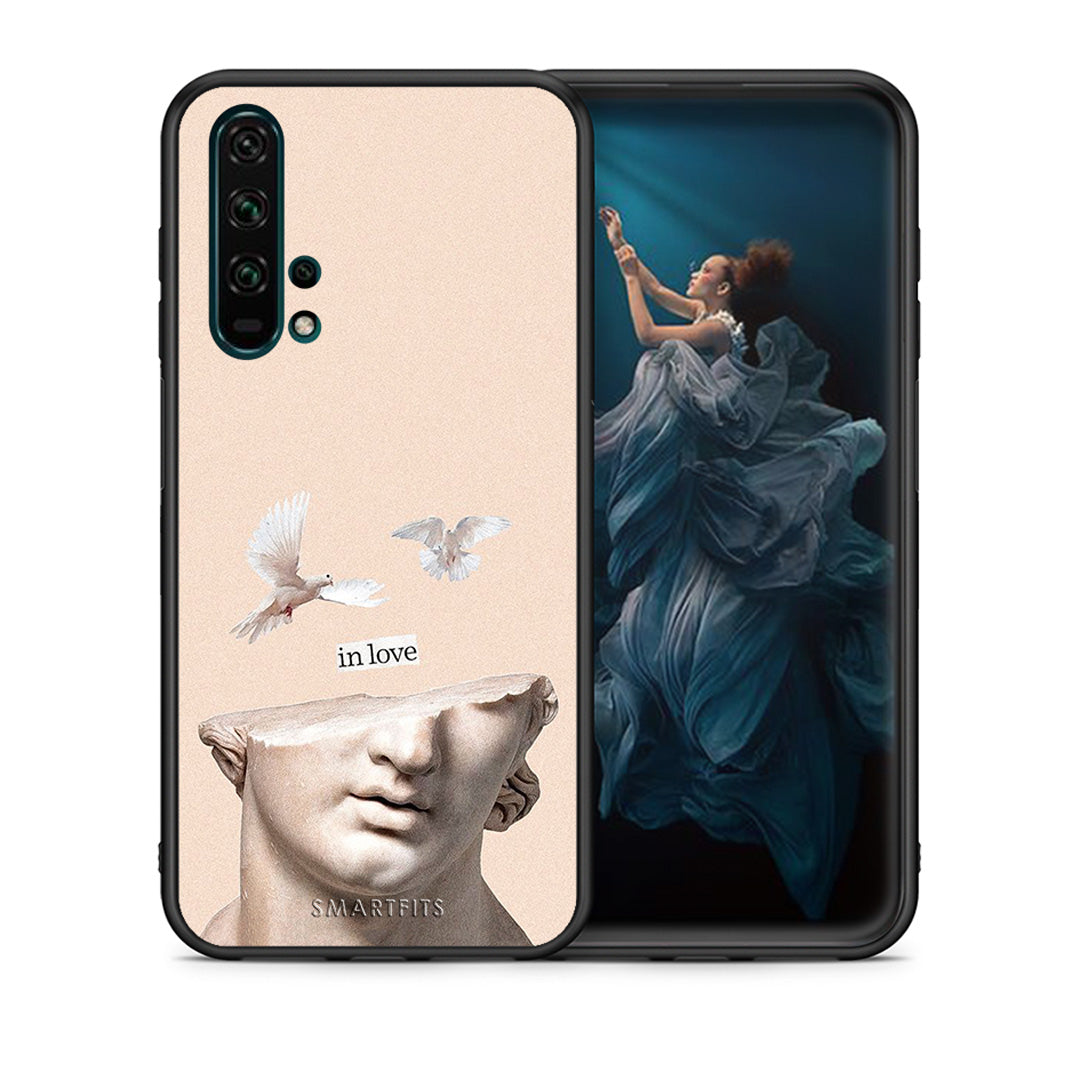 Θήκη Honor 20 Pro In Love από τη Smartfits με σχέδιο στο πίσω μέρος και μαύρο περίβλημα | Honor 20 Pro In Love case with colorful back and black bezels