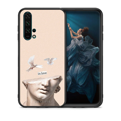 Θήκη Honor 20 Pro In Love από τη Smartfits με σχέδιο στο πίσω μέρος και μαύρο περίβλημα | Honor 20 Pro In Love case with colorful back and black bezels