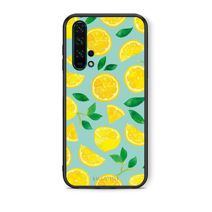 Θήκη Honor 20 Pro Lemons από τη Smartfits με σχέδιο στο πίσω μέρος και μαύρο περίβλημα | Honor 20 Pro Lemons case with colorful back and black bezels