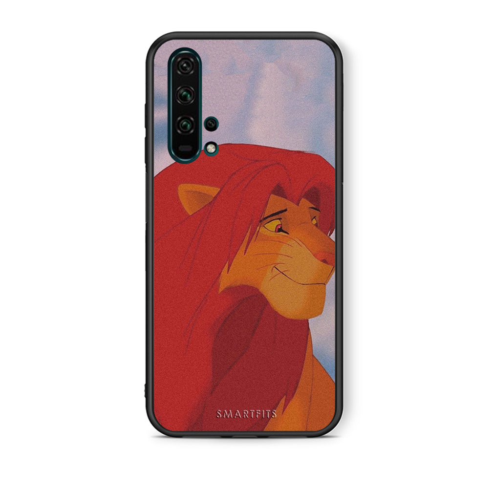 Θήκη Αγίου Βαλεντίνου Honor 20 Pro Lion Love 1 από τη Smartfits με σχέδιο στο πίσω μέρος και μαύρο περίβλημα | Honor 20 Pro Lion Love 1 case with colorful back and black bezels