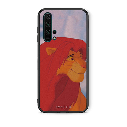 Θήκη Αγίου Βαλεντίνου Honor 20 Pro Lion Love 1 από τη Smartfits με σχέδιο στο πίσω μέρος και μαύρο περίβλημα | Honor 20 Pro Lion Love 1 case with colorful back and black bezels