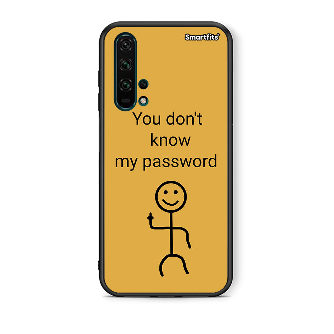 Θήκη Honor 20 Pro My Password από τη Smartfits με σχέδιο στο πίσω μέρος και μαύρο περίβλημα | Honor 20 Pro My Password case with colorful back and black bezels