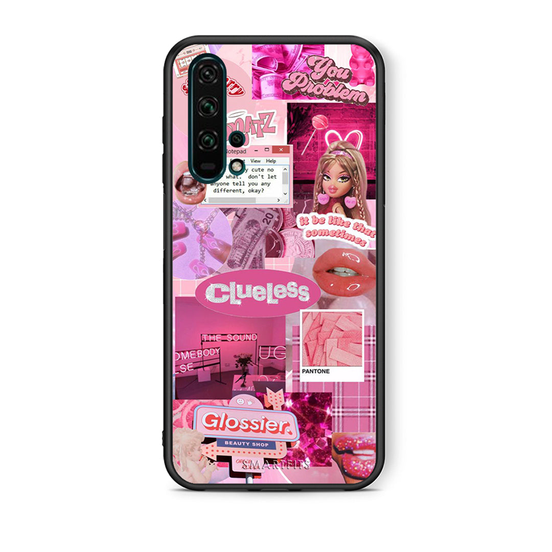 Θήκη Αγίου Βαλεντίνου Honor 20 Pro Pink Love από τη Smartfits με σχέδιο στο πίσω μέρος και μαύρο περίβλημα | Honor 20 Pro Pink Love case with colorful back and black bezels