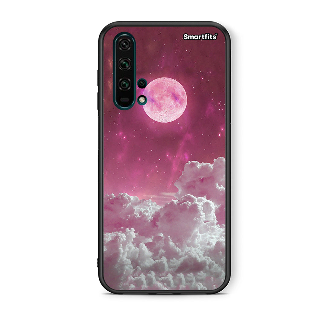 Θήκη Honor 20 Pro Pink Moon από τη Smartfits με σχέδιο στο πίσω μέρος και μαύρο περίβλημα | Honor 20 Pro Pink Moon case with colorful back and black bezels