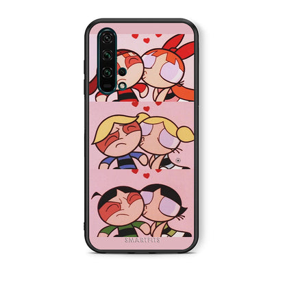 Θήκη Αγίου Βαλεντίνου Honor 20 Pro Puff Love από τη Smartfits με σχέδιο στο πίσω μέρος και μαύρο περίβλημα | Honor 20 Pro Puff Love case with colorful back and black bezels