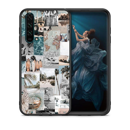 Θήκη Honor 20 Pro Retro Beach Life από τη Smartfits με σχέδιο στο πίσω μέρος και μαύρο περίβλημα | Honor 20 Pro Retro Beach Life case with colorful back and black bezels