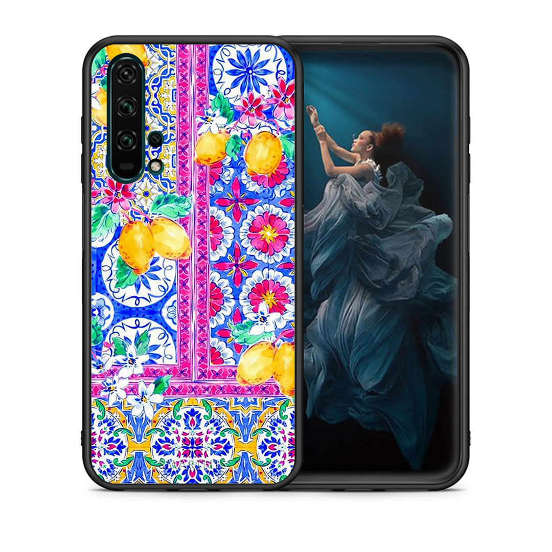 Θήκη Honor 20 Pro Retro Spring από τη Smartfits με σχέδιο στο πίσω μέρος και μαύρο περίβλημα | Honor 20 Pro Retro Spring case with colorful back and black bezels