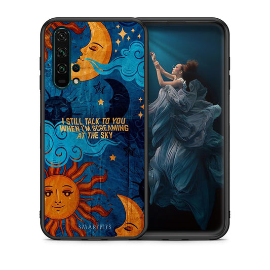 Θήκη Honor 20 Pro Screaming Sky από τη Smartfits με σχέδιο στο πίσω μέρος και μαύρο περίβλημα | Honor 20 Pro Screaming Sky case with colorful back and black bezels