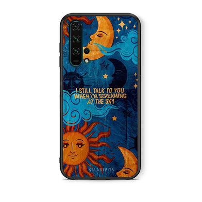 Θήκη Honor 20 Pro Screaming Sky από τη Smartfits με σχέδιο στο πίσω μέρος και μαύρο περίβλημα | Honor 20 Pro Screaming Sky case with colorful back and black bezels