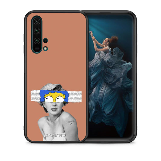 Θήκη Honor 20 Pro Sim Merilyn από τη Smartfits με σχέδιο στο πίσω μέρος και μαύρο περίβλημα | Honor 20 Pro Sim Merilyn case with colorful back and black bezels