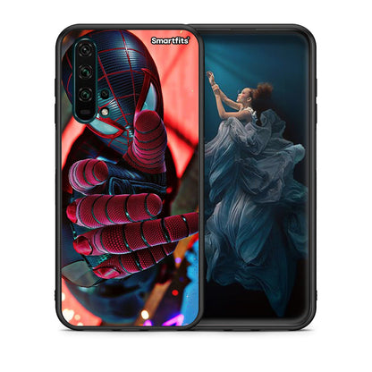 Θήκη Honor 20 Pro Spider Hand από τη Smartfits με σχέδιο στο πίσω μέρος και μαύρο περίβλημα | Honor 20 Pro Spider Hand case with colorful back and black bezels