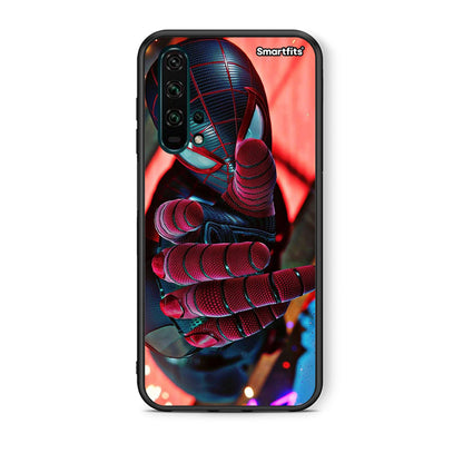 Θήκη Honor 20 Pro Spider Hand από τη Smartfits με σχέδιο στο πίσω μέρος και μαύρο περίβλημα | Honor 20 Pro Spider Hand case with colorful back and black bezels