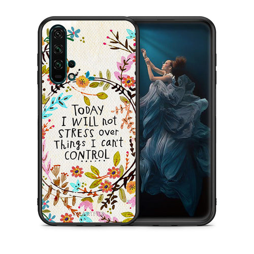 Θήκη Honor 20 Pro Stress Over από τη Smartfits με σχέδιο στο πίσω μέρος και μαύρο περίβλημα | Honor 20 Pro Stress Over case with colorful back and black bezels