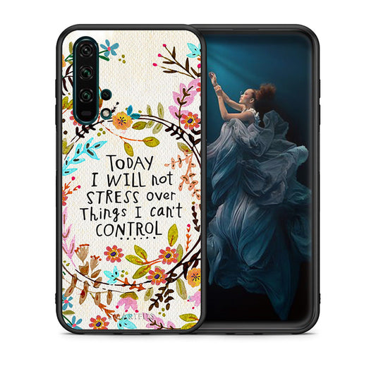 Θήκη Honor 20 Pro Stress Over από τη Smartfits με σχέδιο στο πίσω μέρος και μαύρο περίβλημα | Honor 20 Pro Stress Over case with colorful back and black bezels