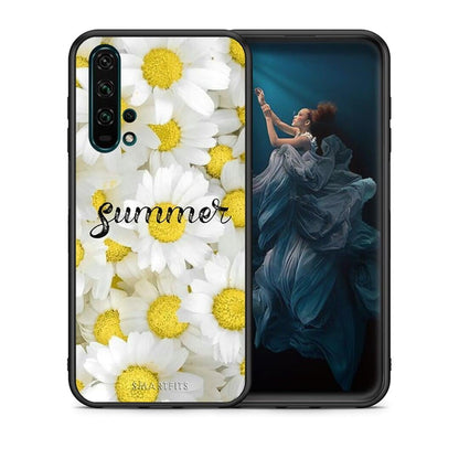 Θήκη Honor 20 Pro Summer Daisies από τη Smartfits με σχέδιο στο πίσω μέρος και μαύρο περίβλημα | Honor 20 Pro Summer Daisies case with colorful back and black bezels