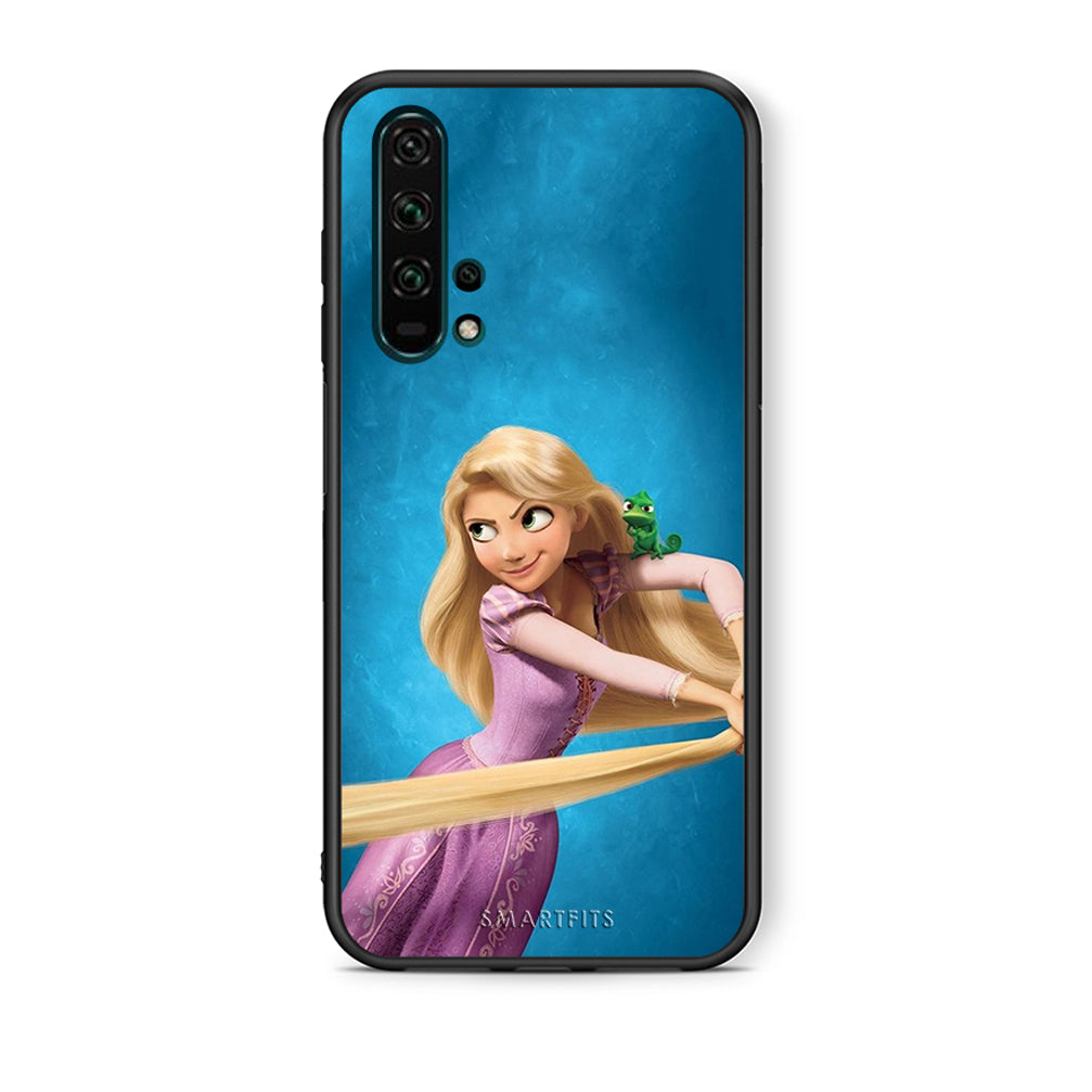 Θήκη Αγίου Βαλεντίνου Honor 20 Pro Tangled 2 από τη Smartfits με σχέδιο στο πίσω μέρος και μαύρο περίβλημα | Honor 20 Pro Tangled 2 case with colorful back and black bezels