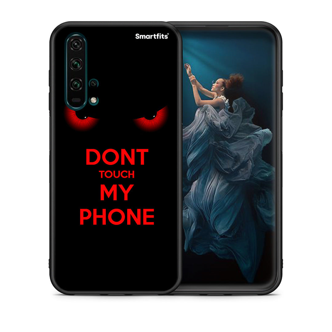 Θήκη Honor 20 Pro Touch My Phone από τη Smartfits με σχέδιο στο πίσω μέρος και μαύρο περίβλημα | Honor 20 Pro Touch My Phone case with colorful back and black bezels