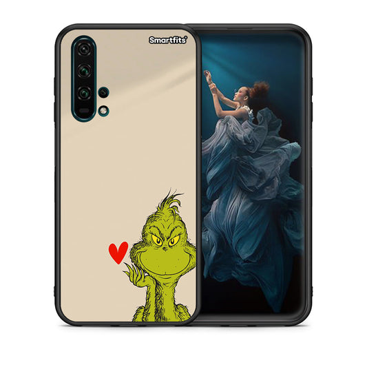 Θήκη Huawei Honor 20 Pro Xmas Grinch από τη Smartfits με σχέδιο στο πίσω μέρος και μαύρο περίβλημα | Huawei Honor 20 Pro Xmas Grinch case with colorful back and black bezels