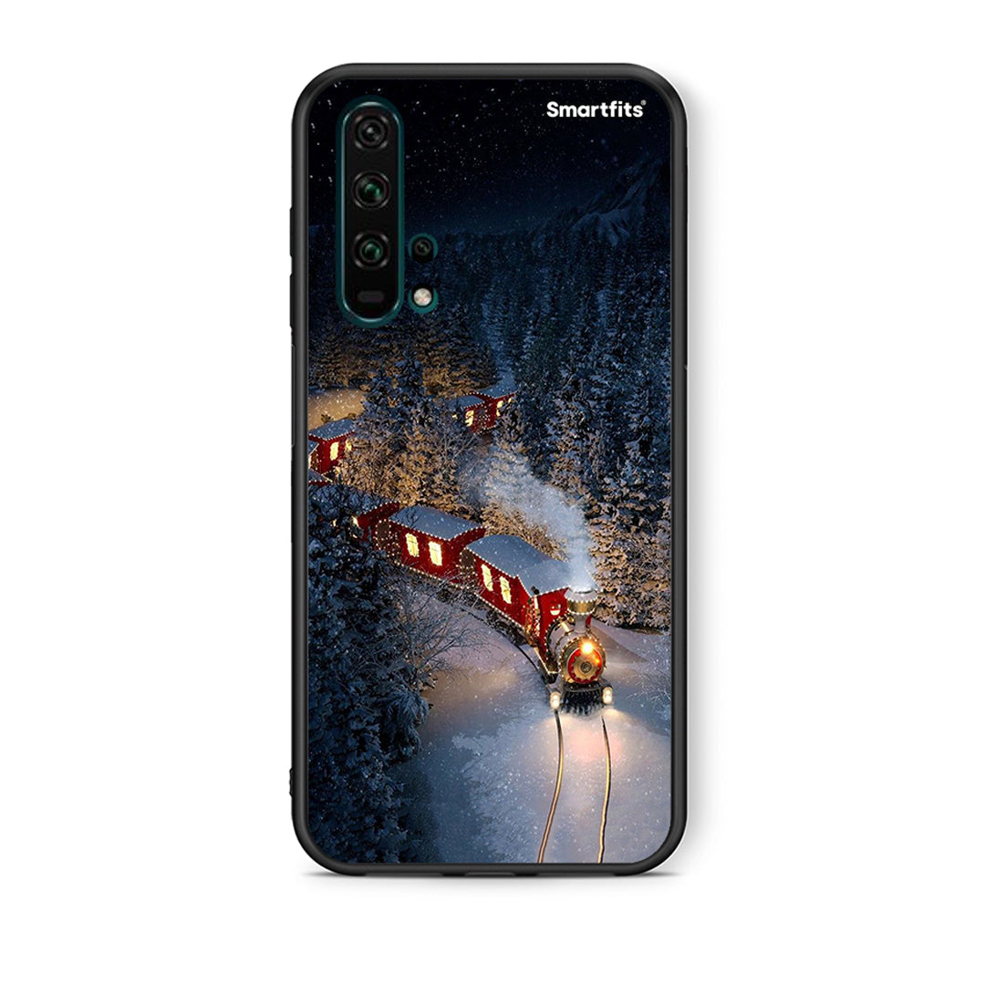 Θήκη Huawei Honor 20 Pro Xmas Train από τη Smartfits με σχέδιο στο πίσω μέρος και μαύρο περίβλημα | Huawei Honor 20 Pro Xmas Train case with colorful back and black bezels